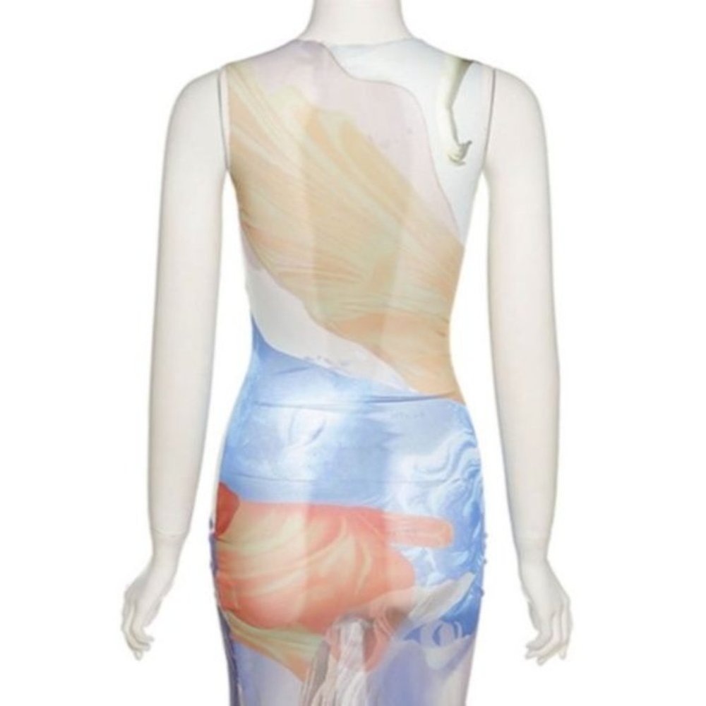 Xena Sheer: Exhibit Mesh Sleeveless Midi Coverup Tunic Dress - Picture 15 of 16